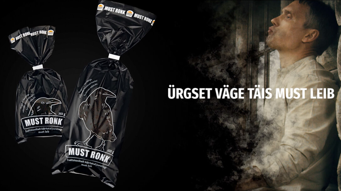 DADA AD reklaamiagentuuri ja Eesti Leivatööstusega koostöös valminud Must Ronk eestipärase musta leiva reklaamvideo pilt stseenist